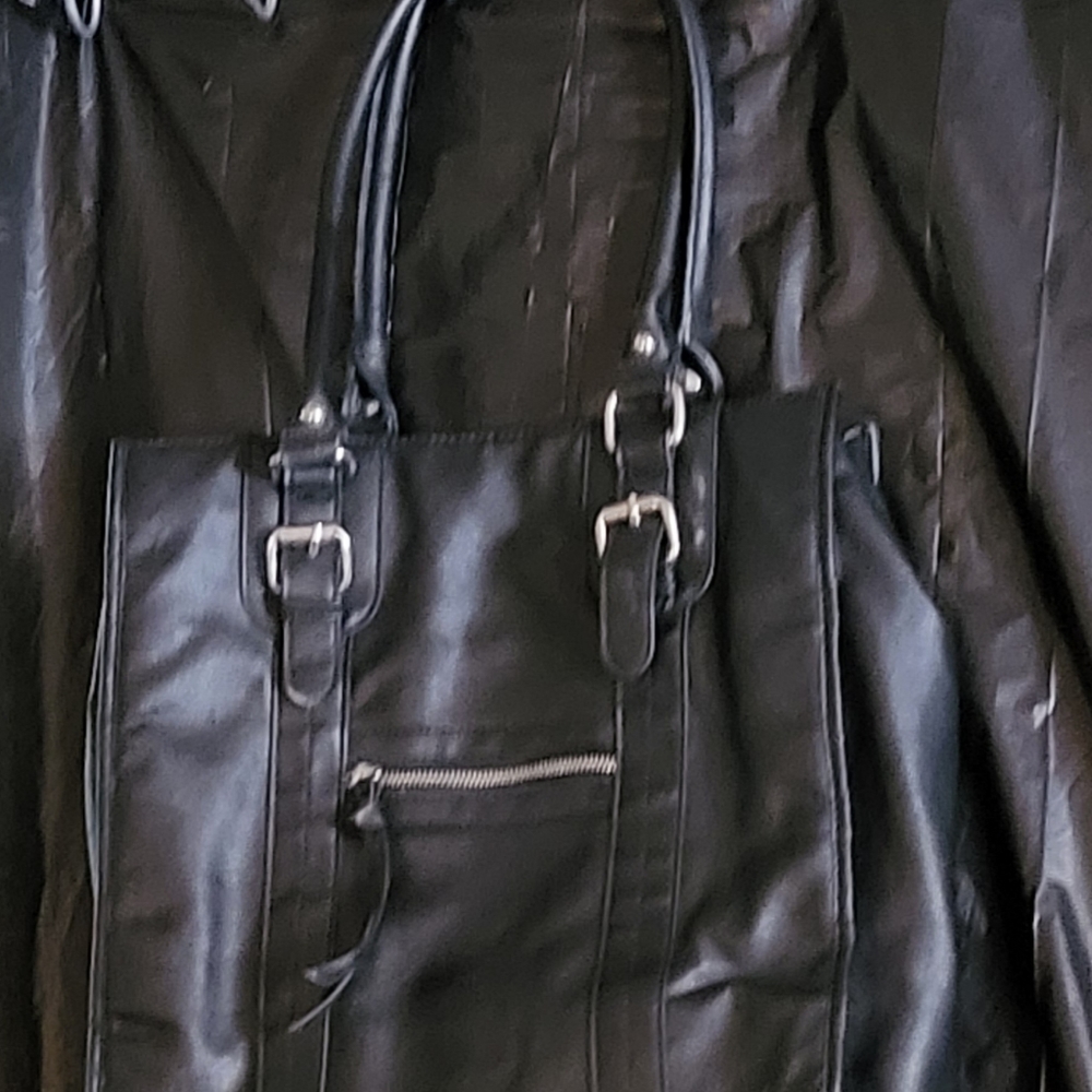 Purse, 13L x 13W Black, Leather